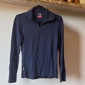 Icebreaker Merino Bodyfit Top in Deep Blue